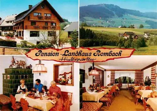 AK / Ansichtskarte  Hinterzarten Pension Landhaus Rombach Gastraeume Panorama