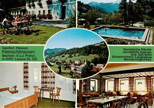 AK / Ansichtskarte  Laussa Gasthof Pension Kleinschoenleiten Pool Gaststube Zimmer Panorama