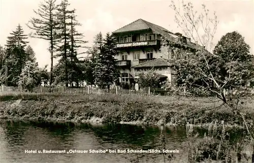 AK / Ansichtskarte  Bad_Schandau Hotel Restaurant Ostrauer Scheibe 