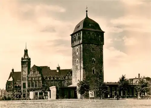 AK / Ansichtskarte  Karl-Marx-Stadt Roter Turm mit Rathaus