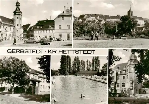 AK / Ansichtskarte  Gerbstedt Marktplatz Teilansicht Krankenhaus Bad Klubhaus