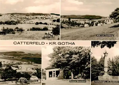 AK / Ansichtskarte 73907524 Catterfeld_Leinatal Panorama Inselsberg Konsum Warenhaus Finsterbergen am Kandelaber