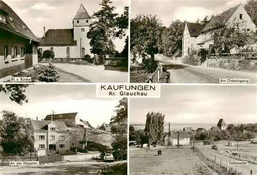 AK / Ansichtskarte  Kaufungen_Wolkenburg Kirche Ortseingang Hauptstrasse Panorama