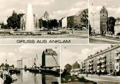 AK / Ansichtskarte 73907548 Anklam Blick vom Marktplatz Steintor Hafen Peenstrasse