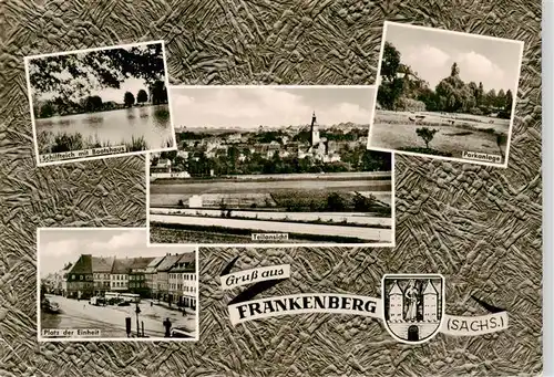 AK / Ansichtskarte  Frankenberg__Sachsen Schilfteich Platz der Einheit Teilansicht Parkanlage