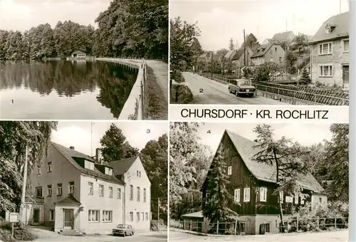 AK / Ansichtskarte  Chursdorf_Penig Teich Teilansicht Gasthof Gaststaette Hoellmuehle