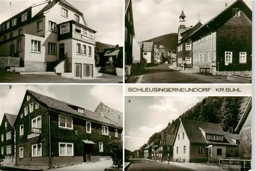 AK / Ansichtskarte  Schleusingerneundorf FDGB Vertragshaus Zum Steinbergsblick Hauptstrasse mit Rathaus Gasthaus Weidmannsruh Hauptstrasse