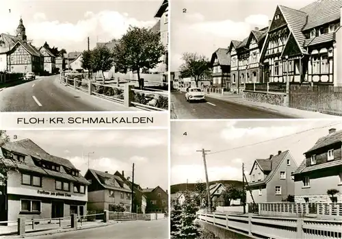 AK / Ansichtskarte  Floh-Seligenthal Schmalkaldener strasse Karl Marx Strasse Gasthaus zum goldenen Loewen Siedlung