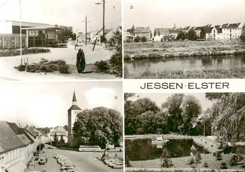 AK / Ansichtskarte  Jessen_Elster Kulturhaus Teilansicht Leninplatz Parkanlagen