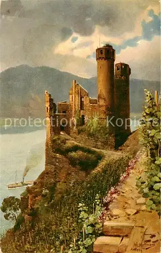 AK / Ansichtskarte  Hoffmann_Heinrich Ruine Ehrenfels Ruedesheim a. Rh.