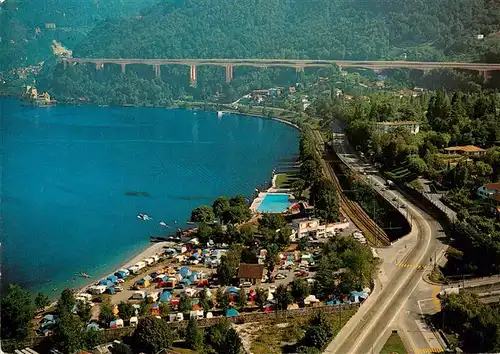 AK / Ansichtskarte  Montreux__VD Villeneuve Camping du Leman et Chateau de Chillon Vue aerienne