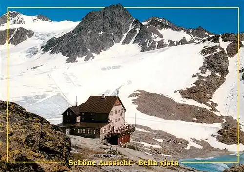 AK / Ansichtskarte  Schnalstal_Trentino_IT Schutzhaus Schoene Aussicht oetztaler Alpen