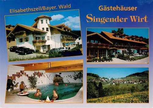 AK / Ansichtskarte 73907733 Elisabethszell_Haibach_Bayern Gasthof Hotel Mariandl mit Gaestehaus Zum singenden Wirt Panorama Hallenbad
