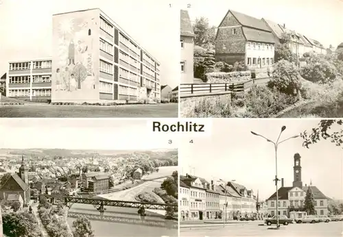 AK / Ansichtskarte  Rochlitz__Sachsen Hermann Matern Oberschule Am Muehlgraen Blick von der Lichten Jupe Platz der Befreiung