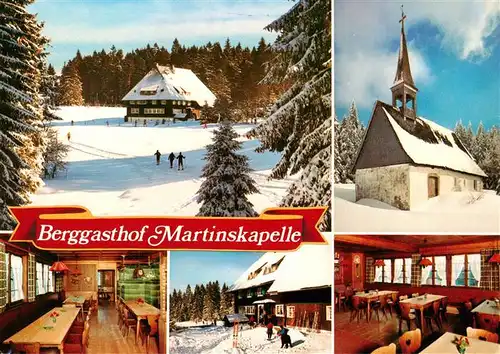 AK / Ansichtskarte 73907788 Furtwangen Berggasthof Martinskapelle Winter im Schwarzwald