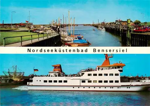 AK / Ansichtskarte 73907812 Bensersiel Fischereihafen Passagierschiff Langeoog IV