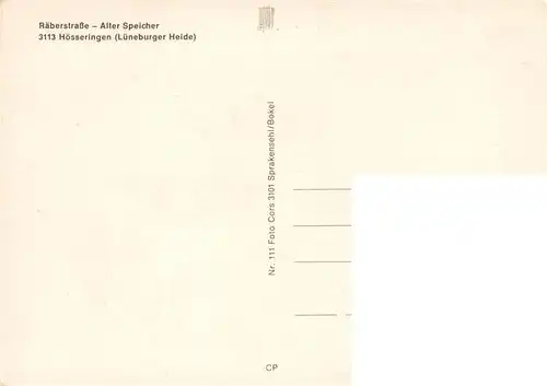 AK / Ansichtskarte  Hoesseringen Raeberstrasse Alter Speicher