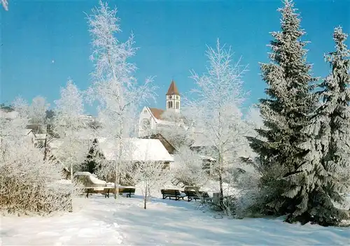 AK / Ansichtskarte 73907822 Luetzenhardt_Waldachtal_BW Kirche Winterpartie