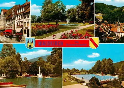 AK / Ansichtskarte  Waldkirch_Breisgau Ortspartien Park Gondelteich Schwimmbad