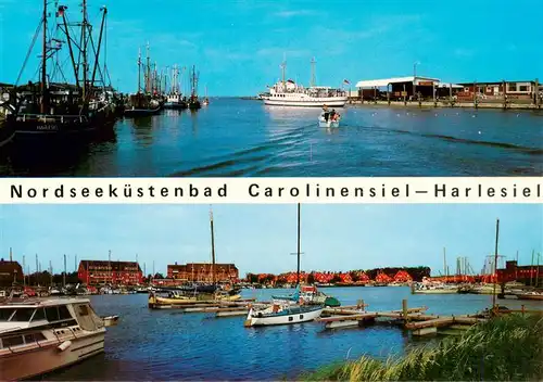 AK / Ansichtskarte  Carolinensiel-Harlesiel_Ostfriesland Hafenpartie und Yachthafen