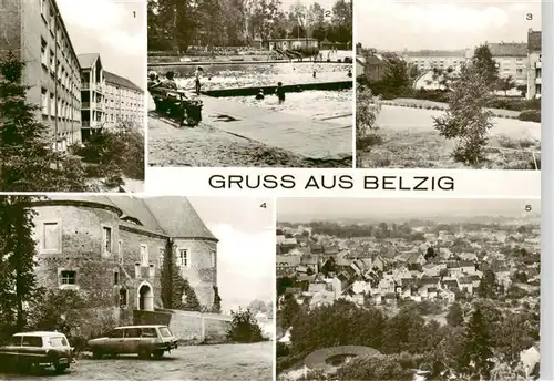 AK / Ansichtskarte  Belzig_Bad Kreiskrankenhaus Schwimmbad Schillerstrasse Burg Eisenhardt Teilansicht