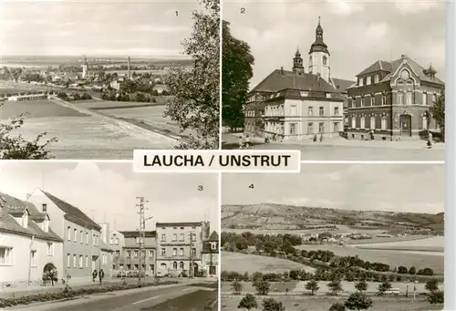 AK / Ansichtskarte  Laucha_Thueringen uebersicht Postamt Sparkasse Ernst Thaelmann Strasse Blick nach Weischuetz