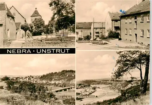 AK / Ansichtskarte  Nebra_Unstrut Marktplatz Sozialistische Wohnsiedlung Blick vom Bach Blick vom Kuhberg