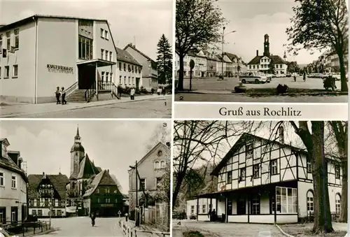 AK / Ansichtskarte 73907923 Rochlitz__Sachsen Kulturhaus Platz der Befreiung Petrikirche Jugendklubhaus