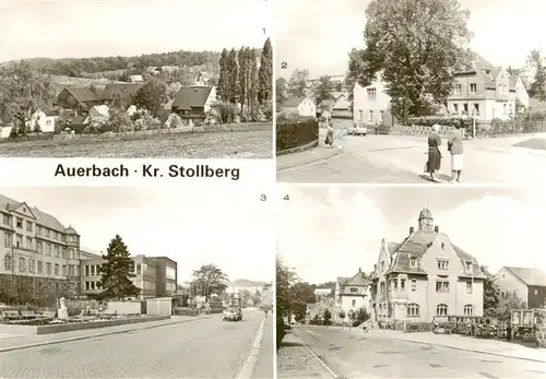 AK / Ansichtskarte  Auerbach__Vogtland Teilansicht Ferienheim der Land und Nahrungsgueterwirtschaft Dorfstrasse Rathaus und Post