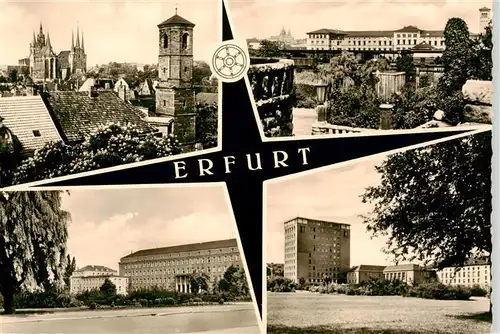 AK / Ansichtskarte  Erfurt Dom Blick vom Stadtpark Beethovenplatz Rat des Bezirkes