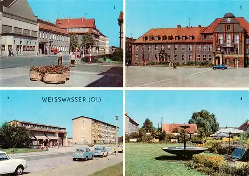AK / Ansichtskarte 73907990 Weisswasser__Oberlausitz Muskauer Strasse Rathaus Wohnkomplex I Anlagen an der Muskauer Strasse