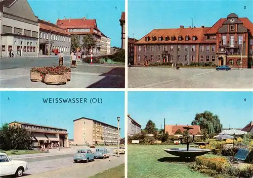 AK / Ansichtskarte  Weisswasser__Oberlausitz Muskauer Strasse Rathaus Wohnkomplex I Anlagen an der Muskauer Strasse