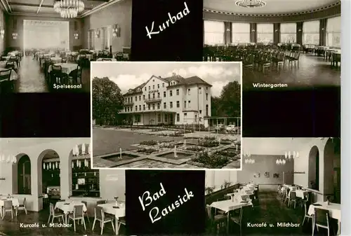 AK / Ansichtskarte 73907993 Bad_Lausick Kurbad Speisesaal Wintergarten Kurcafe und Milchbar
