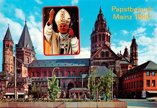 AK / Ansichtskarte  Mainz__Rhein Mainzer Dom Papstbesuch 1980