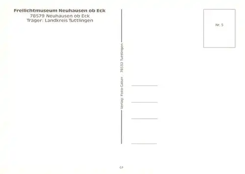 AK / Ansichtskarte 73908064 Neuhausen_Eck Freilichtmuseum Neuhausen ob Eck