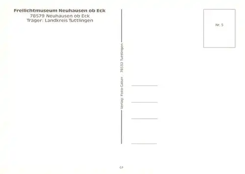 AK / Ansichtskarte  Neuhausen_Eck Freilichtmuseum Neuhausen ob Eck