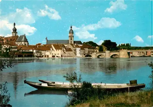 AK / Ansichtskarte  Kitzingen_Main Panorama mit Mainbruecke