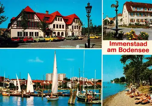 AK / Ansichtskarte 73908082 Immenstaad_Bodensee Ortspartien Seglerhafen Strand