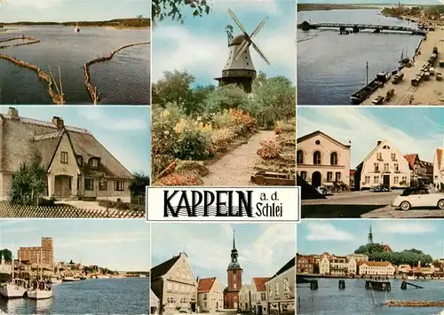 AK / Ansichtskarte  Kappeln_Schlei Fliegeraufnahmen Windmuehle Teilansichten