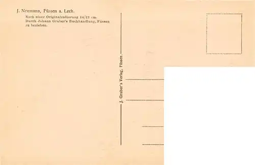 AK / Ansichtskarte  Fuessen_Allgaeu Stadtansicht nach Originalradierung J. Neumann Kuenstlerkarte