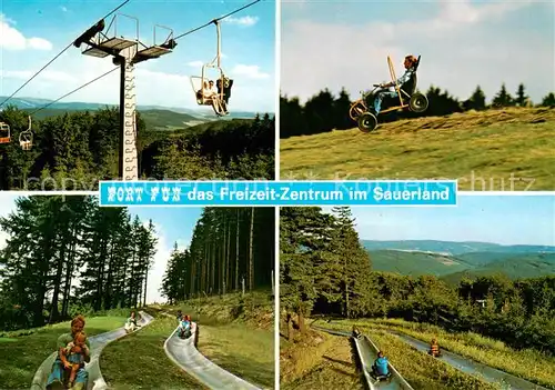 AK / Ansichtskarte 73908177 Sessellift_Chairlift_Telesiege Fort Fun Freizeit-Zentrum Sauerland