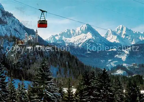 AK / Ansichtskarte  Seilbahn_Cable-Car_Telepherique Tegelbergbahn Koenigsschloesser Schwangau