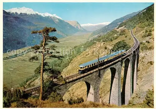 AK / Ansichtskarte  Bergbahn Blauer Pfeil Loetschbergbahn Suedrampe