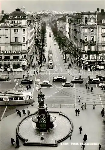 AK / Ansichtskarte  Strassenbahn_Tramway-- Zuerich Bahnhofstrasse