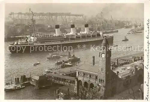 AK / Ansichtskarte  Dampfer_Oceanliner Hamburg Ausreise der Cap Arcona