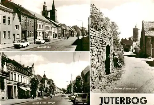 AK / Ansichtskarte  Jueterbog Leniusstrasse Joliot-Curie-Strasse Partie an der Stadtmauer