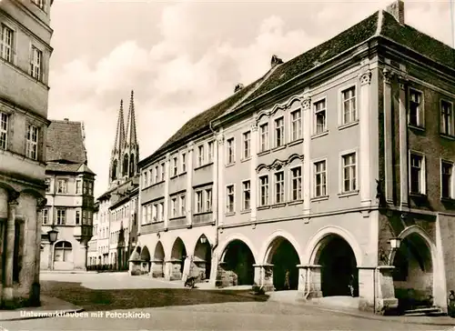 AK / Ansichtskarte  Goerlitz__Sachsen Untermarktlauben mit Peterskirche