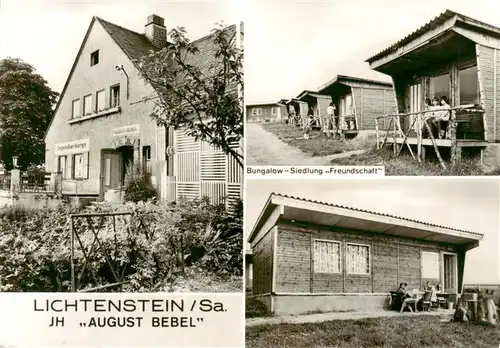 AK / Ansichtskarte 73908301 Lichtenstein__Sachsen Jugendherberge August Bebel Bungalow-Siedlung Freundschaft