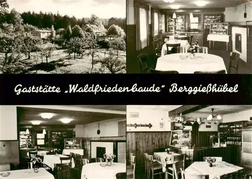 AK / Ansichtskarte 73908303 Berggiesshuebel Gaststaette Waldfriedenbaude Gastraum