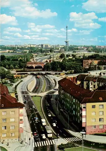 AK / Ansichtskarte 73908340 Halensee_Berlin Stadtautobahn mit Funkturm